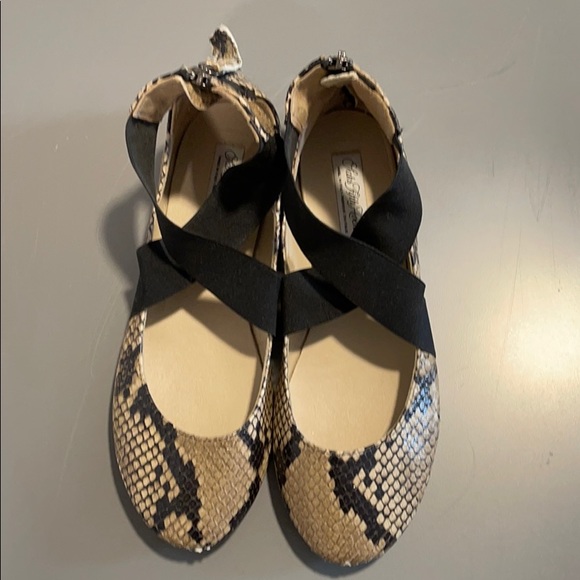 SAKS 5th Ave XCross Python Ballet Flats Blk Roccia. Never worn! - Picture 4 of 9